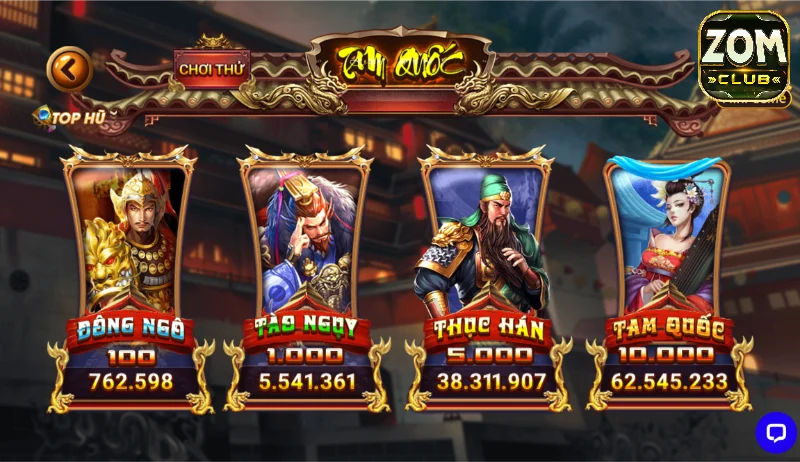 #7 Biểu Tượng Tam Quốc Zomclub Cần Nắm Để Dễ Nổ Hũ